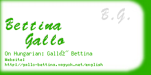 bettina gallo business card